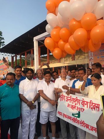 Arun Singh 3rd International Yoga Day Program